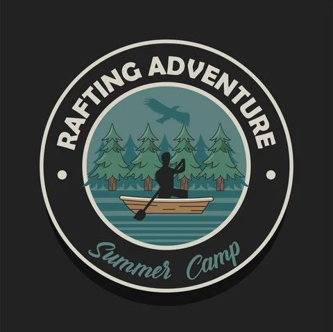 Summer patch with adventure Stock Illustration