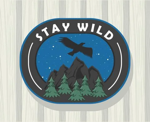 Summer patch eagle Stock Illustration