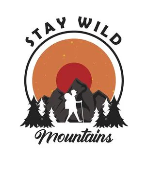 Summer patch with mountains Stock Illustration