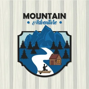Summer patch rafting Illustrazione stock