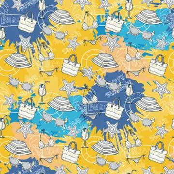 Summer pattern on the background Stock Illustration