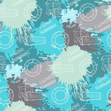 Summer pattern on the background Stock Illustration