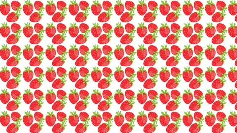 Summer pattern of fresh red strawberries. Vector illustration Stock Illustration