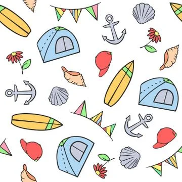 Summer pattern Stock Illustration