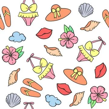 Summer pattern Stock Illustration