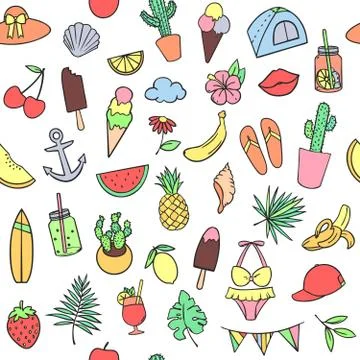 Summer pattern Stock Illustration