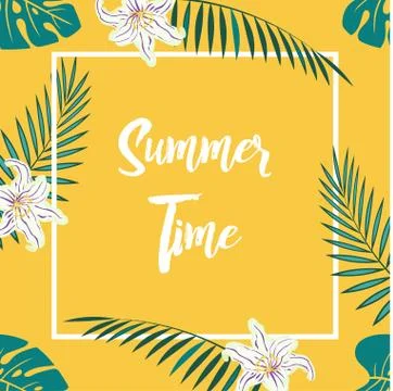 Summer pattern with lilies Stock Illustration