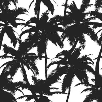Summer pattern with tropical palm trees.For textile,texture,prints,wallpaper,t Stock Illustration