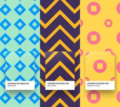 Summer patterns  Stock Illustration