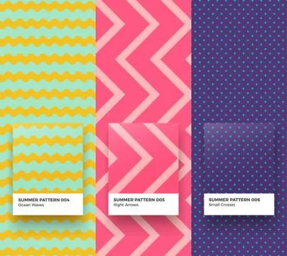 Summer patterns  Stock Illustration
