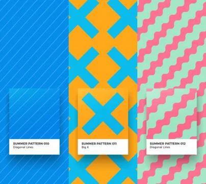 Summer patterns  Stock Illustration