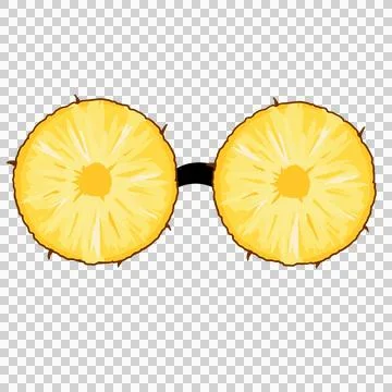 Summer pineapple pattern glasses Иллюстрация