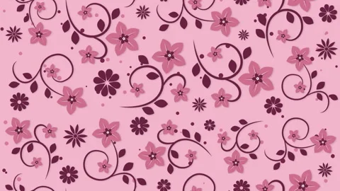 Summer pink background with flowers Stock Footage 111361661