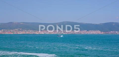 Summer pleasure boat Stock Photos