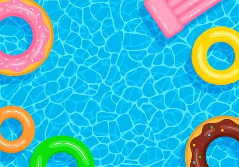 Summer pool background with copy space Illustrazione stock