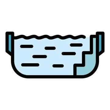 Summer pool icon vector flat Stock Illustration