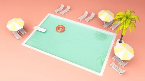 Summer pool Stock Illustration