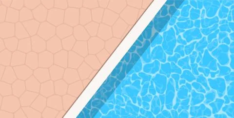 Summer pool party banner with space for text Stock Illustration