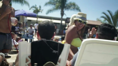 Summer pool party. Video stock 33859622