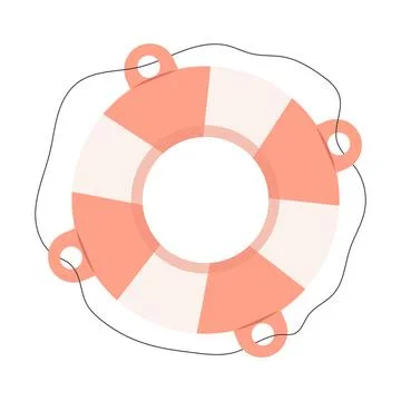 Summer pool rubber ring. Illustrazione stock