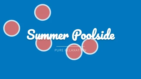 Summer Poolside Graphic Logo Background for Vacation and Seasonal Branding Stock Footage 336805223