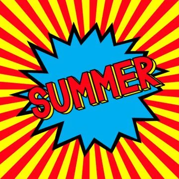 Summer in the pop art explosion Stock-Illustration