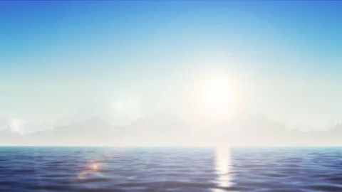 Summer Postcard With Ocean Horizon Loop Video stock 112337794