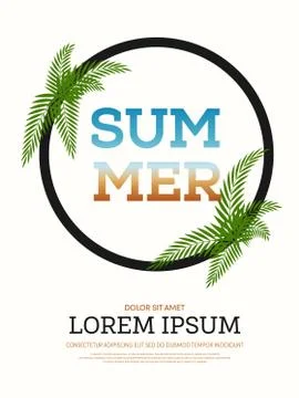 Summer poster background Ilustração Stock