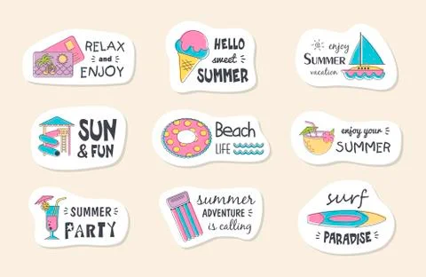 Summer poster card. Stock Illustration