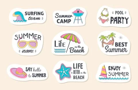 Summer poster card. Stock Illustration