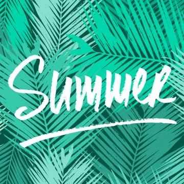 Summer Poster Design 스톡 일러스트