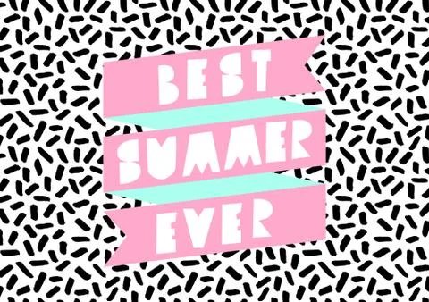 Summer Poster Design Illustrazione stock