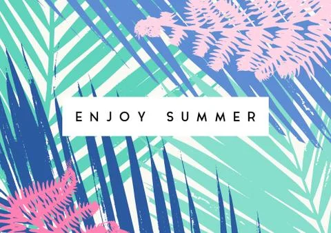 Summer Poster Design 스톡 일러스트