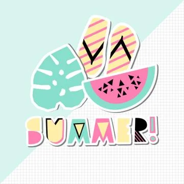 Summer Poster Design Stock Illustration