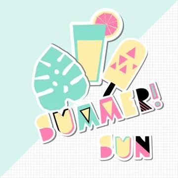 Summer Poster Design Stock Illustration