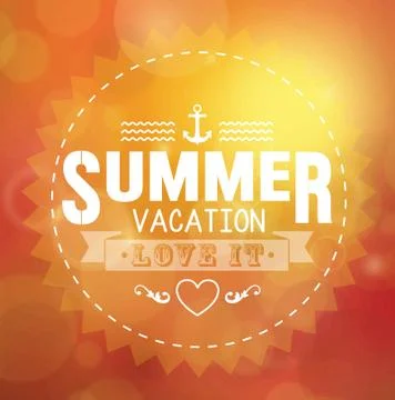 Summer poster. Stock Illustration