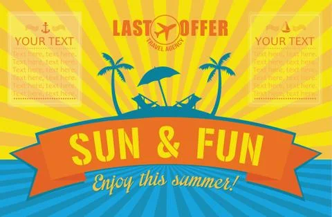 Summer poster. Stock Illustration