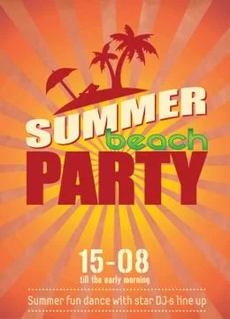 Summer poster. Stock Illustration