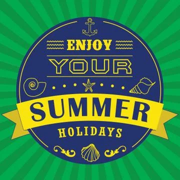 Summer poster. Stock Illustration