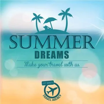 Summer poster. Stock Illustration