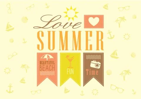 Summer poster. Stock Illustration