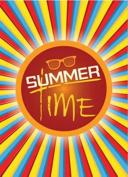 Summer poster. Stock Illustration