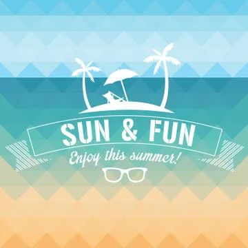 Summer poster. Stock Illustration