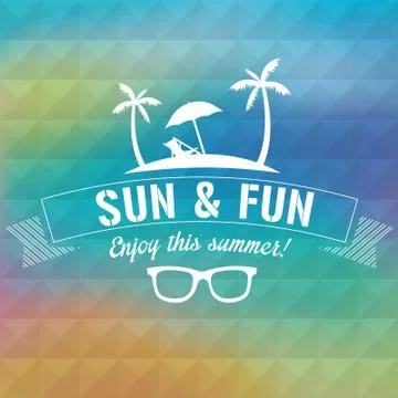 Summer poster. Stock Illustration