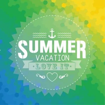 Summer poster. Stock Illustration
