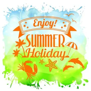 Summer Poster Illustrazione stock