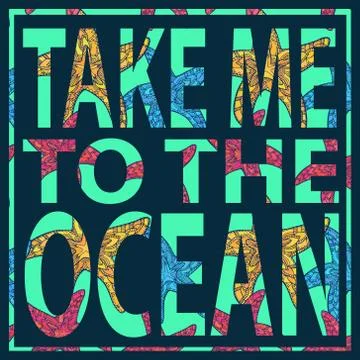 SUMMER POSTER OCEAN STARFISH PATTERN Stock-Illustration