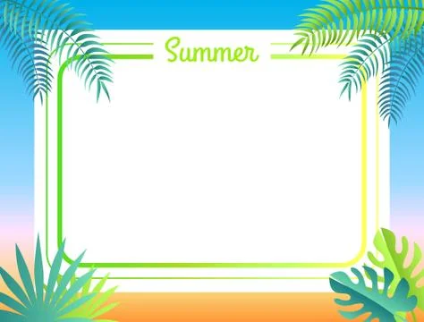 Summer Poster Place for Text Vector Illustration Stock-Illustration