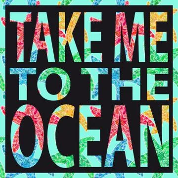 SUMMER POSTER WITH STARFISH PATTERN Stock-Illustration