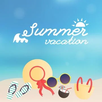 Summer poster. Vector Illustrazione stock